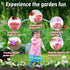 Set, Summer JOI MEW Kids Pink Gardening Tools Garden Toys w/Metal Rake, Shovel, Trowel, Watering Can, Gloves, Tote Bag