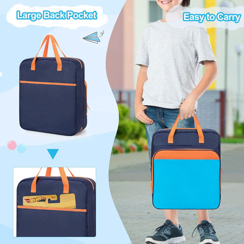 99pcs, 1/64 CURMIO Toy Cars Carrying Case Compatible with Hot Wheels Up to Portable Storage Organizer Bag for Scale Toy