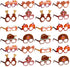 JOYIN 24 Pcs Thanksgiving Turkey Eyeglasses, Pumpkin Maple Leaves Photo Props for Kids Thanksgiving Party