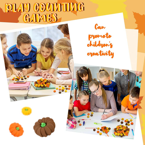 Chuangdi 75 Pcs Pumpkin Erasers Bulk, Fall Mini Novelty Party Pencil Erasers for Kids, Teacher Rewards