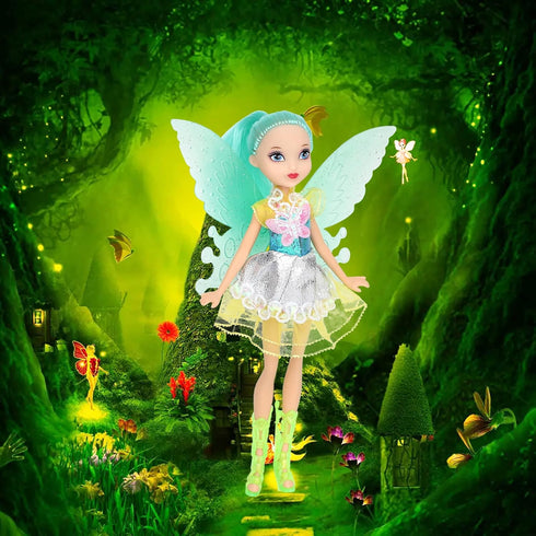 ONEST 5 Sets 8 Inch Fairy Girl Dolls - Includes 5 Handmade Doll Clothes & 5 Pairs of Doll Shoes