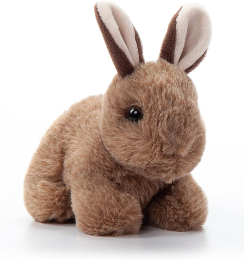 The Petting Zoo Rabbit Plushie, 6 inches, Gifts for Kids, Wild Onez Babiez Wildlife Animals, Brown Bunny Toy