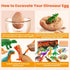 12 3-8 Zippytots Easter Dino Egg Dig Kit Unique Eggs with Glow in Dark Color Change Golden Dinosaur, STEM Science