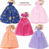 BJDBUS 5 Pcs Handmade Wedding Dress Party Gown for 11.5 Inch Girl Doll Clothes Accessories