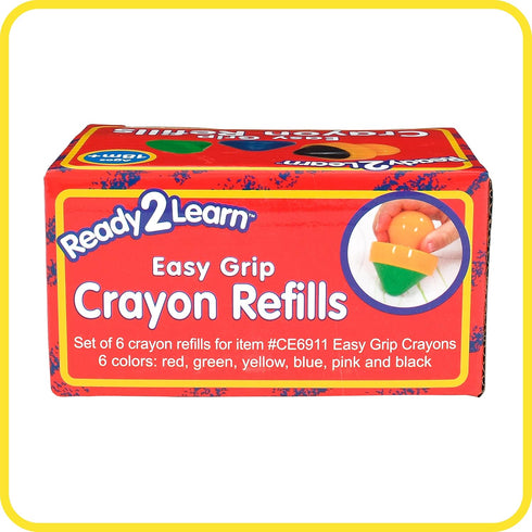 2 6 18m+ READY LEARN Easy Grip Crayons Refills - Colors - Ages - Non-Toxic Toddler Crayons - Handles Sold Separately