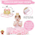 1st Birthday Girl Decorations - High Chair Tutu Skirt with No.1 Crown, Cake Smash Banner, Princess Crown, 'ONE' Cake