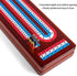 Set 3 9 2 Sets Cribbage Board Game with Large Storage Area, Solid Wood Track Cribbage Board, Metal Pegs, Playing Cards