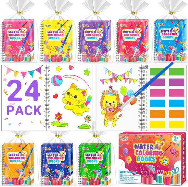 Coloring Books Party Favors for Kids - 24 Pack Mini Water Coloring