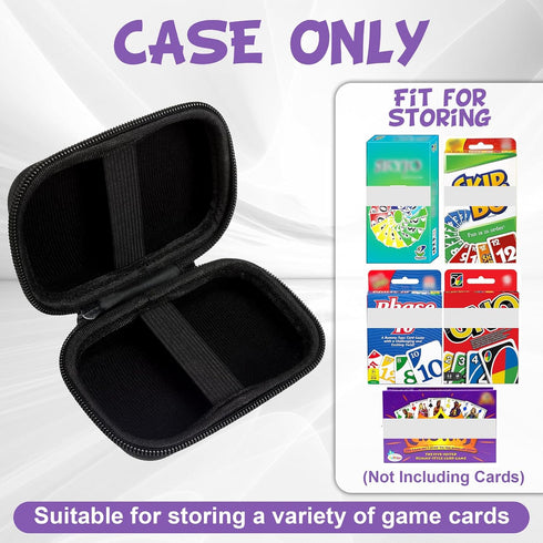 Travel Card Games Case for Enterprises Five Crowns Set, Hard Carrying Case for UNO and Phase 10 (Not Including Cards)