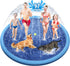 Raxurt Splash Sprinkler Pad for Dogs Kids, 97 Inch Anti-Slip Thickened Dog Pool Durable Upgrade Bath Pool Pet Summer