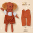 Set 3+ Golray Portable Dress Up Plush Doll with Storage Case, Cat & Dog Stuffed Animal Toys, Doll Clothes with Wooden