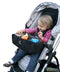 J.L. Childress Food 'N Fun Universal Stroller Snack Tray with Cup Holder, No-Throw Strap, Toy Loops - Black