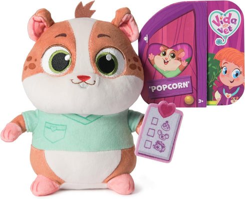 7-Inch 3 Vida The Vet, Popcorn Plush Toy, Tall Stuffed Animals with Super-Soft Fur, Kids Toys for Girls & Boys Ages