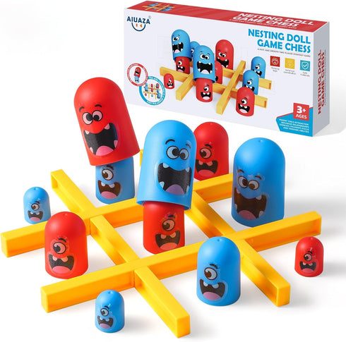AIUAZA Tic Tac Toe Strategic Board Game for Kids and Family,Party Tabletop Games,
