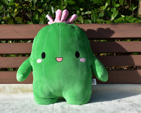BABOLI Cuddly Cactus Stuffed Plant Pillow with Smile Face, 22.7 Inches Plush Toy for Kids and Gifts
