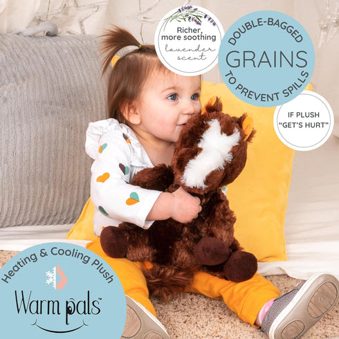 1i4 Cozy Group Harry the Horse - Microwavable & Weighted Plush Stuffed Animal - Heated Plushie for Warmth - Cute, Soft