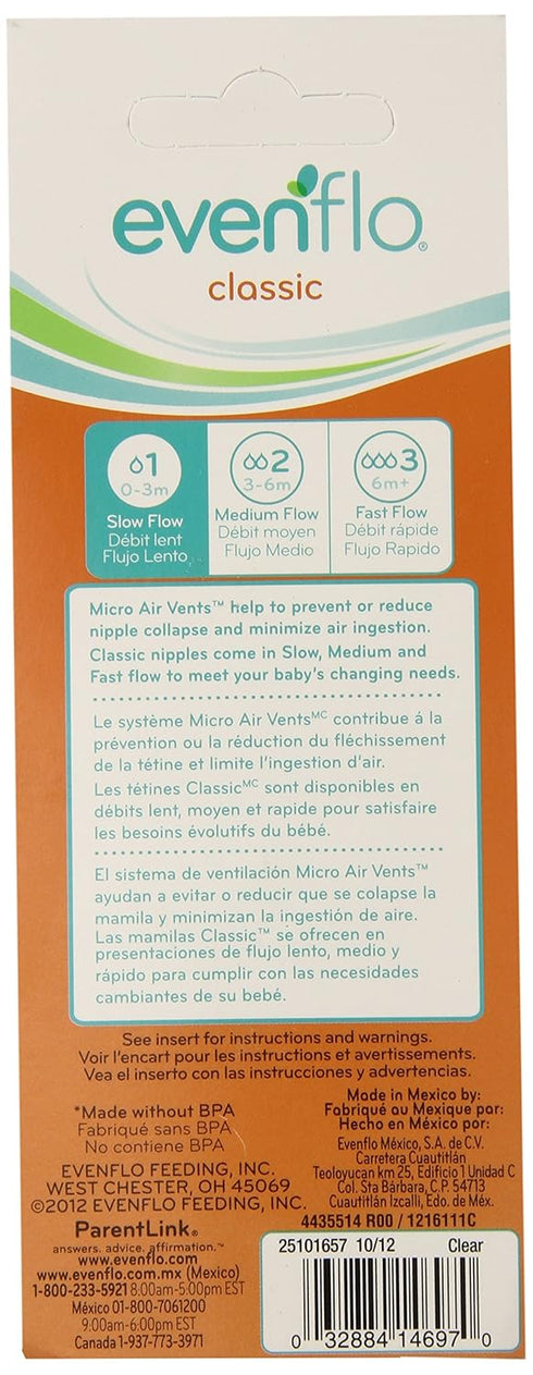 Evenflo Classic Clear Bottle, 4 Ounce, BPA Free