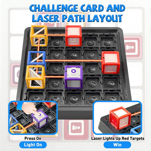 Generic 2026 8-13 60 New Laser Maze Reasoning Game STEM Toys for Year Old Kids Reasoning Laser Game with Challenge