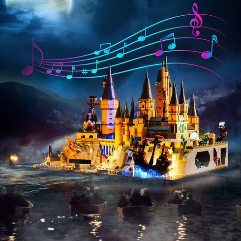 Upgraded LED Light Kit for Lego Hogwarts Castle - Music Version Compatible with Lego 76419 (Model Not Included)