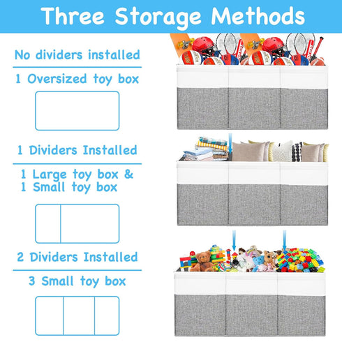 Large Toy Box Chest,Toy Storage Organizer,Storage Bins with Lids,Stuffed Animal Storage,Toy Bins