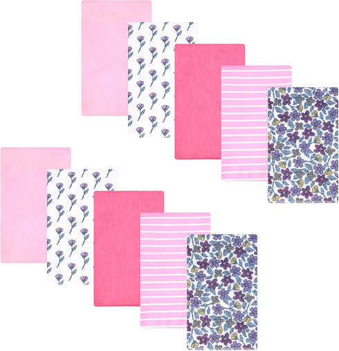 Hudson Baby Unisex Baby Cotton Polyester Flannel Burp Cloths