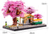Japanese Cherry Blossom Tree Flower Micro Building Blocks Set for Adults, Mini Bricks Model for Decorative Present