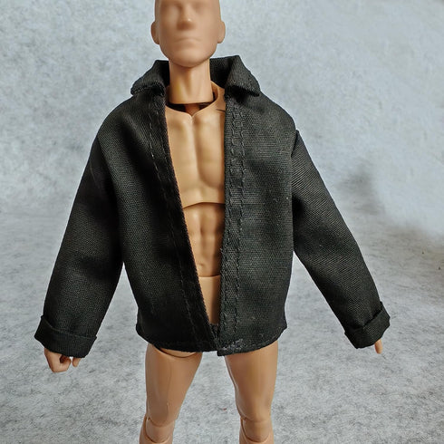 1/12 Scale Figure Clothes Shirt Coat Cardigan for 6inch Male Action Figure Body Doll in White