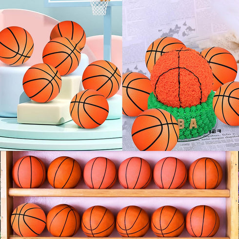 Hymaz 24 Pack Mini Basketballs with Pump - Toy Basketballs for Mini Hoops, Great Gifts for Kids