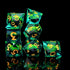 DND Resin Dragon Eye Dice Set, 7pcs Polyhedral Liquid Core Sharp Edged Dice Set with Gift Box for RPG & Role Playing