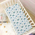 Vdsrup 39 27 5In Crib Sheets for Boys Girl Turtles Neutral Mini Crib Mattress Sheets Fitted, Blue Green Toddler Baby