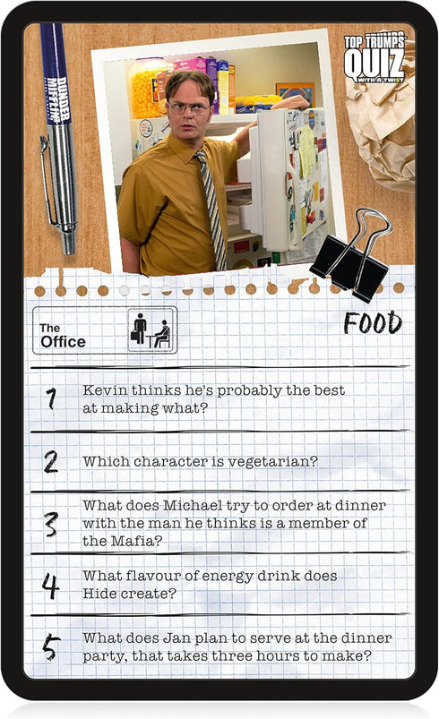 Top Trumps The Office: Quiz Games - Trivia Quiz for Teenagers and Adults, Great Travel and Road Trip Games
