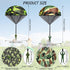 60 Pcs Army Camo Parachute Toys - Hand Throwing Camo Parachute Men, Plastic Soldiers, Outdoor Flying Gifts
