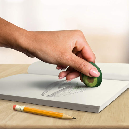 Genuine Fred Avocado Erasers, Set of 4, Green