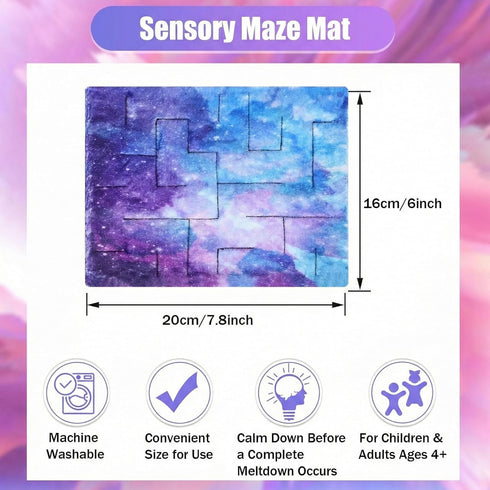 9 7.8 6 Inch(Starry Youyole Pcs Fidget Marble Maze Mat Bulk, Soft Fabric Tactile Sensory Cloth Stress Relief Toys