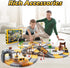 264 PCS Construction Race Tracks for Kids Toys, Glow in The Dark Magic Toy Set with 2 Light Up Cars