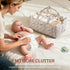 VKSAO Extra Large Diaper Caddy Organizer Big Baby Essentials Nursery Storage Basket with Zipper Pocket & Shoulder