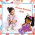June Garden 14" Ballerina Rag Doll Ella, Plush Soft Doll for Little Girls in Purple Dress