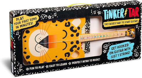 Leopard Guitar, 1 Stringed Toy Instrument for Kids, Perfect Intro to Music for Young Kids Ages 3 and Up