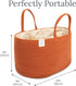Natemia Diaper Caddy Organizer - Large, Lily Pad - Portable Rope Handles For Car Organizer - Three Compartments