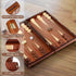 Syrace Backgammon Set 16" 2-Player Handcrafted Wooden - Large Board Game with Oversized Pieces - Classic Strategy Game