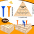 30 Packs Wooden Peg Game - Tricky Triangle Family Wooden Board Game, Strategy Toy for Travel Gathering Teens Adults