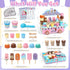 3 4 5 6 Atoylink Wooden Ice Cream Toys for Kids Pretend Play Food Toys with Scoop & Menu & Fake Money, Ice Cream Cart