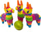 Podzly Mini Donkey Pinatas, 3-Pack for Cinco de Mayo and Mexican-themed Events