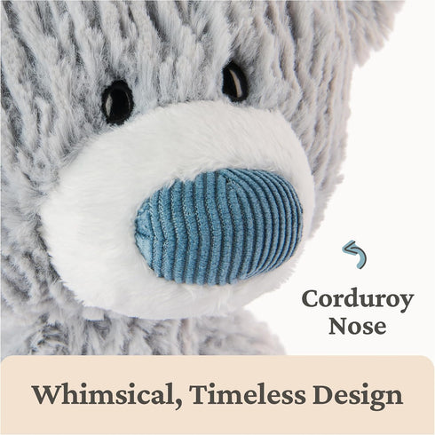 0 15 GUND Toothpick Wavy Bear, Teddy Bear Stuffed Animal for Ages and Up, Gray