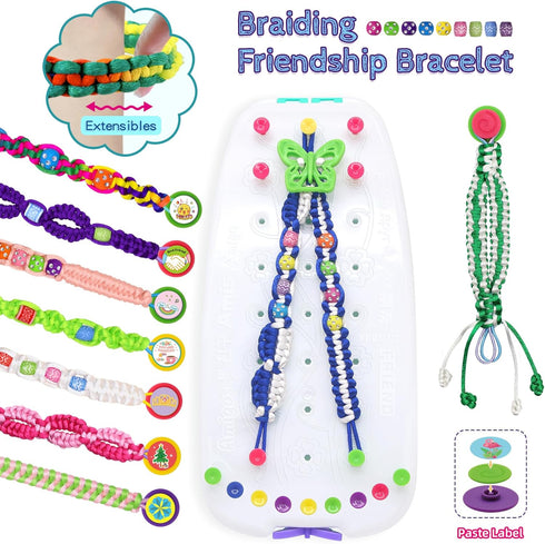 Friendship Bracelet Making Kit for Girls Ages 7-12 - DIY Arts and Crafts String Maker, Best Gift Ideas