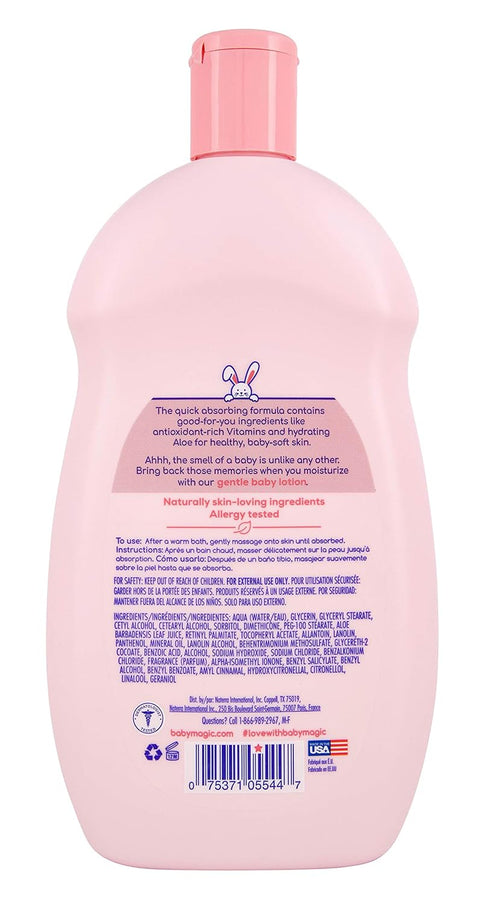 16.5 Oz (Pack 6) (705544), Baby Magic Gentle Baby Lotion | Fl of | Vitamins & Aloe, Pink Original Baby Scent