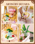 Rolife Super Creator Series Accessroies, DIY Mini Flower Garden Scenery Kit, Miniature Dollhouse Castle Building Kit's