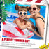 Zhanmai Patriotic Inflatable Pool Float Tube - USA Flag Design Water Swimming Ring for Kids, 36 Inch (2 Pieces)