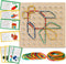 Skrtuan Wooden Geoboard for Kids - Montessori STEM Educational Toy with Pattern