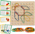 Skrtuan Wooden Geoboard for Kids - Montessori STEM Educational Toy with Pattern